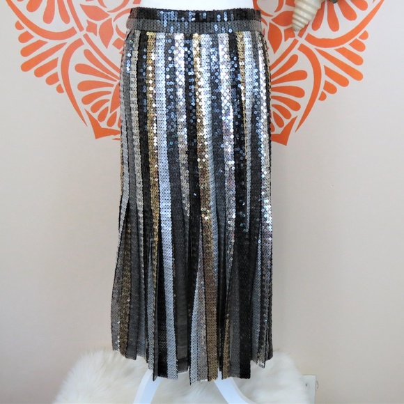 Mila Schon Dresses & Skirts - Vintage Mila Schon Italy Sequin Pleated Skirt L